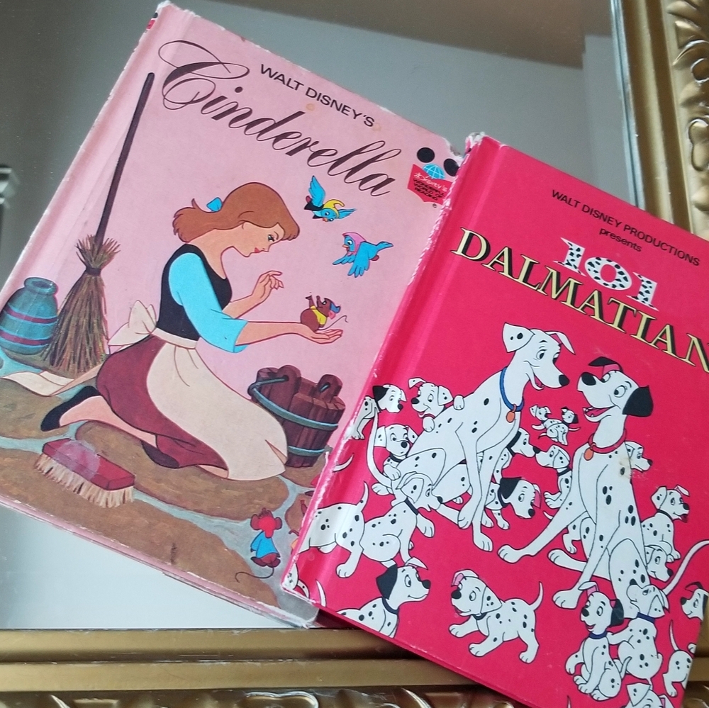 ❗Vintage Disney Hardcover Cinderella and 101 Dalmatians Kids Books❗